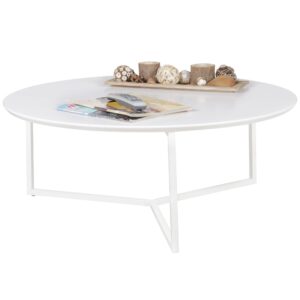 Salontafel wit rond 80 cm - WL5.240