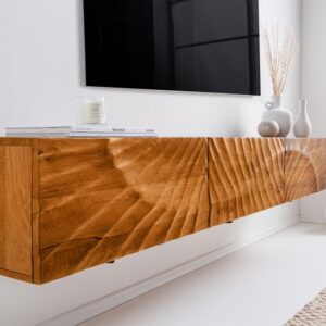 Massief houten tv-meubel SCORPION 160cm bruine mango lowboard wandkast - 43238