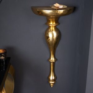 Barokke wandconsole SCALA 80cm goud metalen wandplank handgemaakte wanddecoratie - 42265