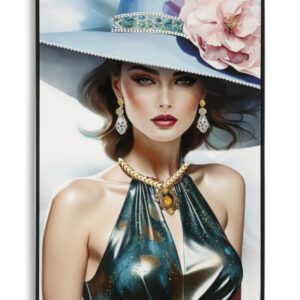 SCHILDERIJ OP DOEK GELAKTE PAM MET LIJST -A- CM 62X4X92 - 032606000A