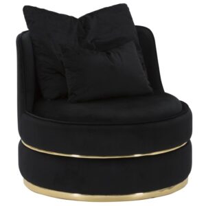FAUTEUIL PARIJS SPACE NERO/GOUD CM Ø 84X72 - 142410000N