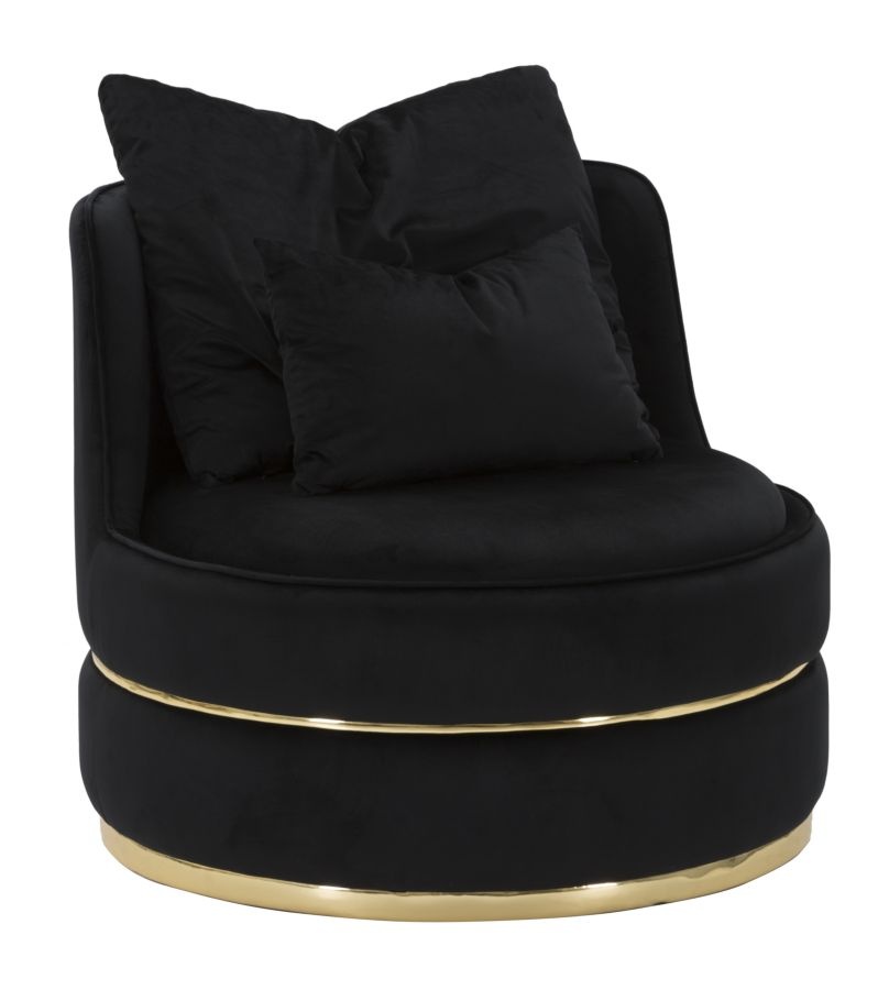 FAUTEUIL PARIJS SPACE NERO/GOUD CM Ø 84X72 - 142410000N