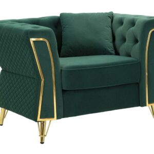 FAUTEUIL EMY GROEN MET KUSSEN CM 104X83X76 - 14282600PV