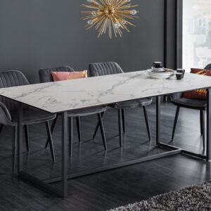 Design eettafel SYMBIOSE 200cm marmer wit keramiek gemaakt in Italie - 41088 - 6541088
