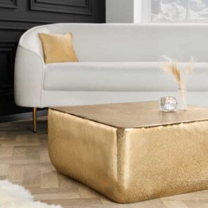 Design salontafel UNIT 70cm goud metaal gehamerd handgemaakt - 42732