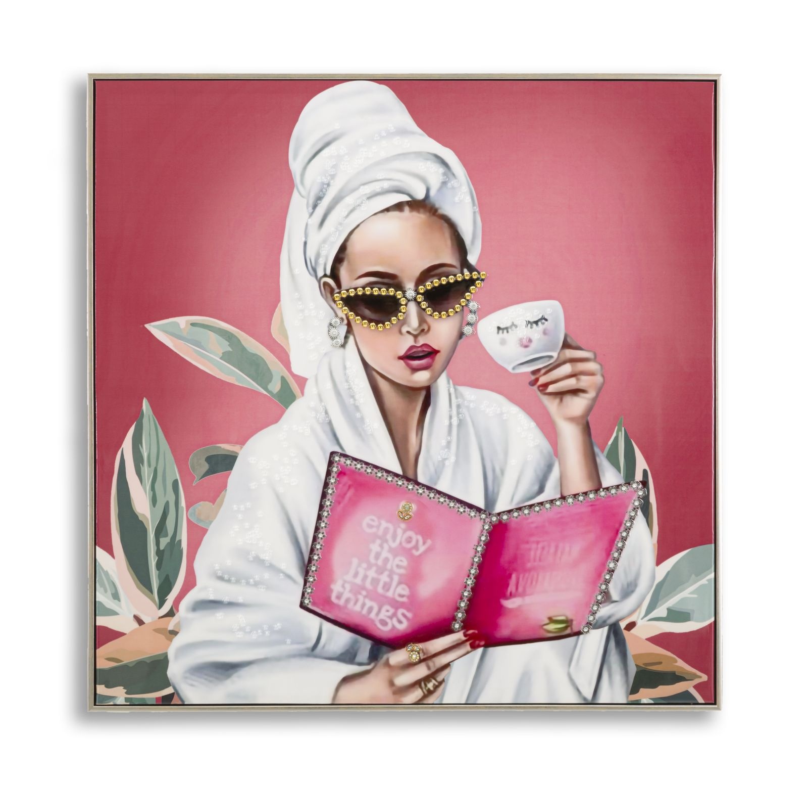 GELAKT CANVAS LUXE SPA MET FRAME -H- CM 82X4X82 - 032602000A