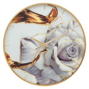 WANDKLOK GLAZEN ROOS CM Ø 60X5 - 648120003