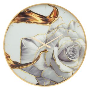 WANDKLOK GLAZEN ROOS CM Ø 80X5 - 648120001