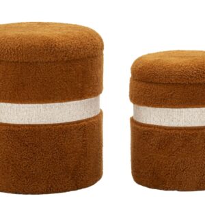 BLADERDEEG MET OPBERGRUIMTE SAINT-MORITZ BRUIN SET 2 STUKS CM Ø 40X47-32X38 - 142869000M