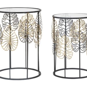 TAFEL FOGLIE GLAM COPPIA CM Ø 38X55-33X50 - 1424410000