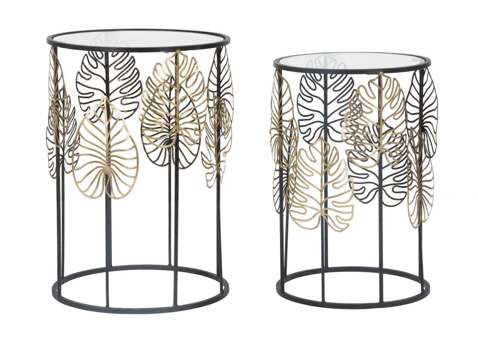 TAFEL FOGLIE GLAM COPPIA CM Ø 38X55-33X50 - 1424410000