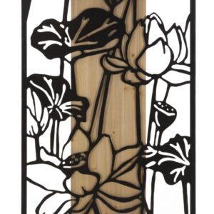 WANDPANEEL LOTUS IJZER EN HOUT CM 60X2X90 - 324480000