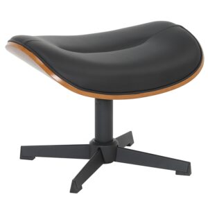 Draaibare kruk VOGUE 360° populierfineer kunstleer zwart bruin - 48799