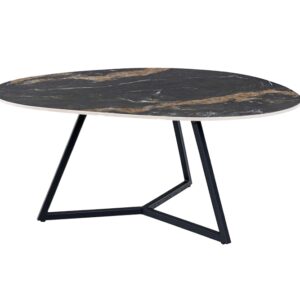 Salontafel MARVELOUS 70cm aurora oro keramiek zwart goud zand - 46871