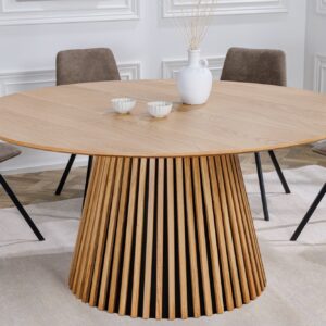 Ronde eettafel VALHALLA WOOD 140cm naturel eiken kolomvoet - 43431