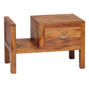 Nachtkastje MUMBAI sheeshamhout 60 cm - WL1.372