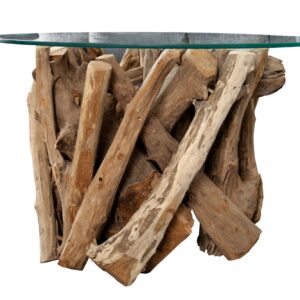 Salontafel NATURE LOUNGE 50cm onderstel teakhout zonder glasplaat - 39832