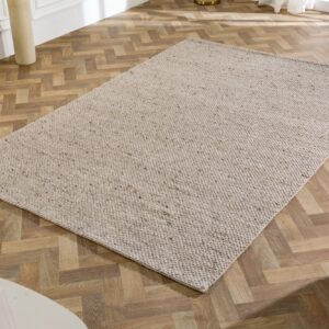 Design Tapijt WOOL 240x160cm zilvergrijs gemaakt van wol - 41717