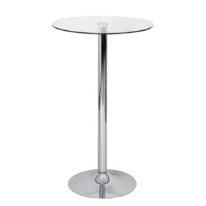 Bartafel zilver glas rond 105 cm - SPM3.054