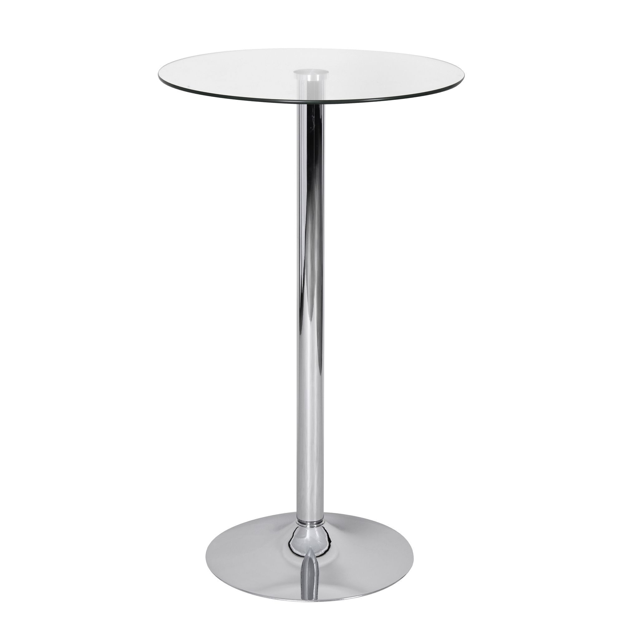 Bartafel zilver glas rond 105 cm - SPM3.054