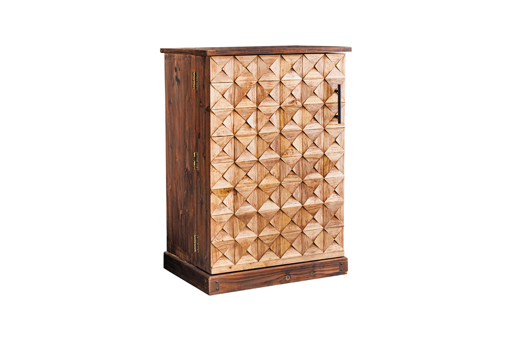 Barcabinet BODEGA 90cm grenenhout naturel - 48169