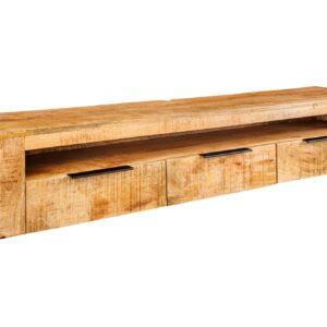 TV-bord IRON CRAFT 160cm hangend mangohout naturel - 46809
