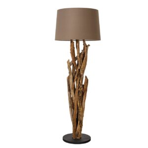 Staande lamp WILD NATURE 150 cm teakhout zonder lampenkap - 42004-1