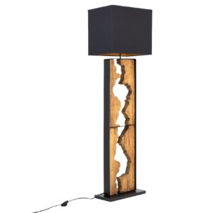 Vloerlamp DESIGNED BY NATURE 165cm raintree hout naturel zwart - 46936