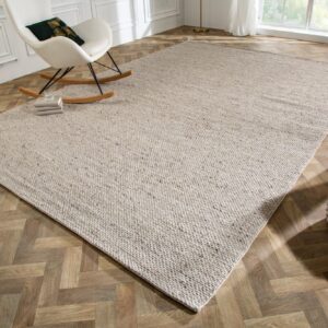 Tapijt van wol, 350x240 cm, zilvergrijs - 41718