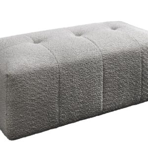Bank ROYAL 120cm veerkern bouclé grijs - 44543