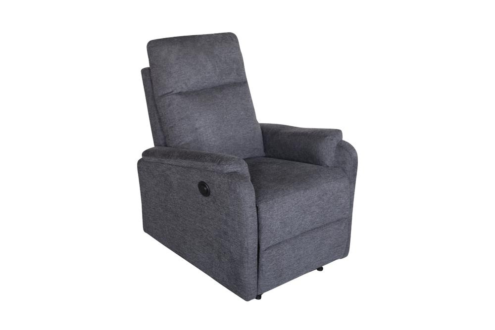 Elektrisch verstelbare fauteuil HOLLYWOOD in grijze structuurstof - 47600
