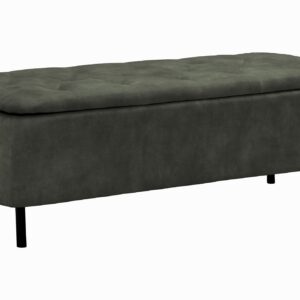 Bankkast EN VOGUE 120 cm met opbergruimte, donkergroen fluweel - 47655