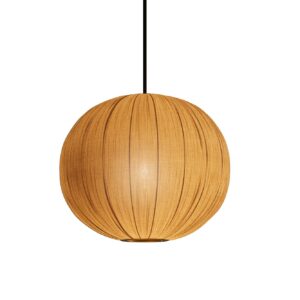 Hanglamp ORGANIC 35 cm natuurlijke stoffen kap goudkleurig in boho-stijl - 45843