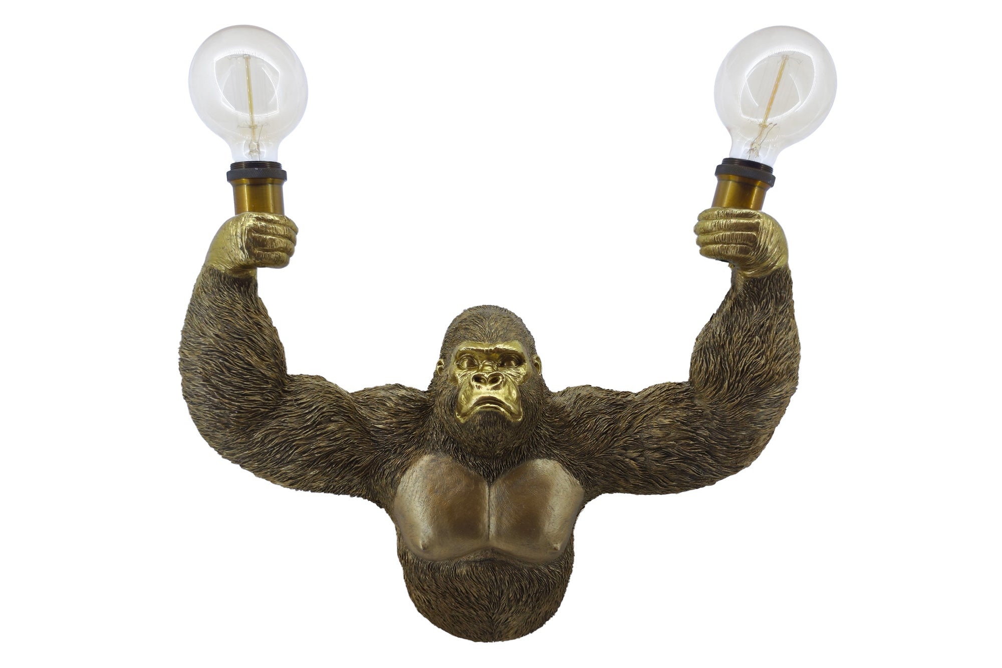 Wandlamp KING APE 50 cm handgemaakt goud - 48031