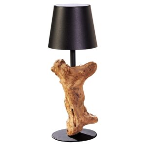 LED-tafellamp op batterijen HYPNOTIC TO GO 30 cm zwart naturel oplaadbaar met touchdimmer snoerloos - 44098
