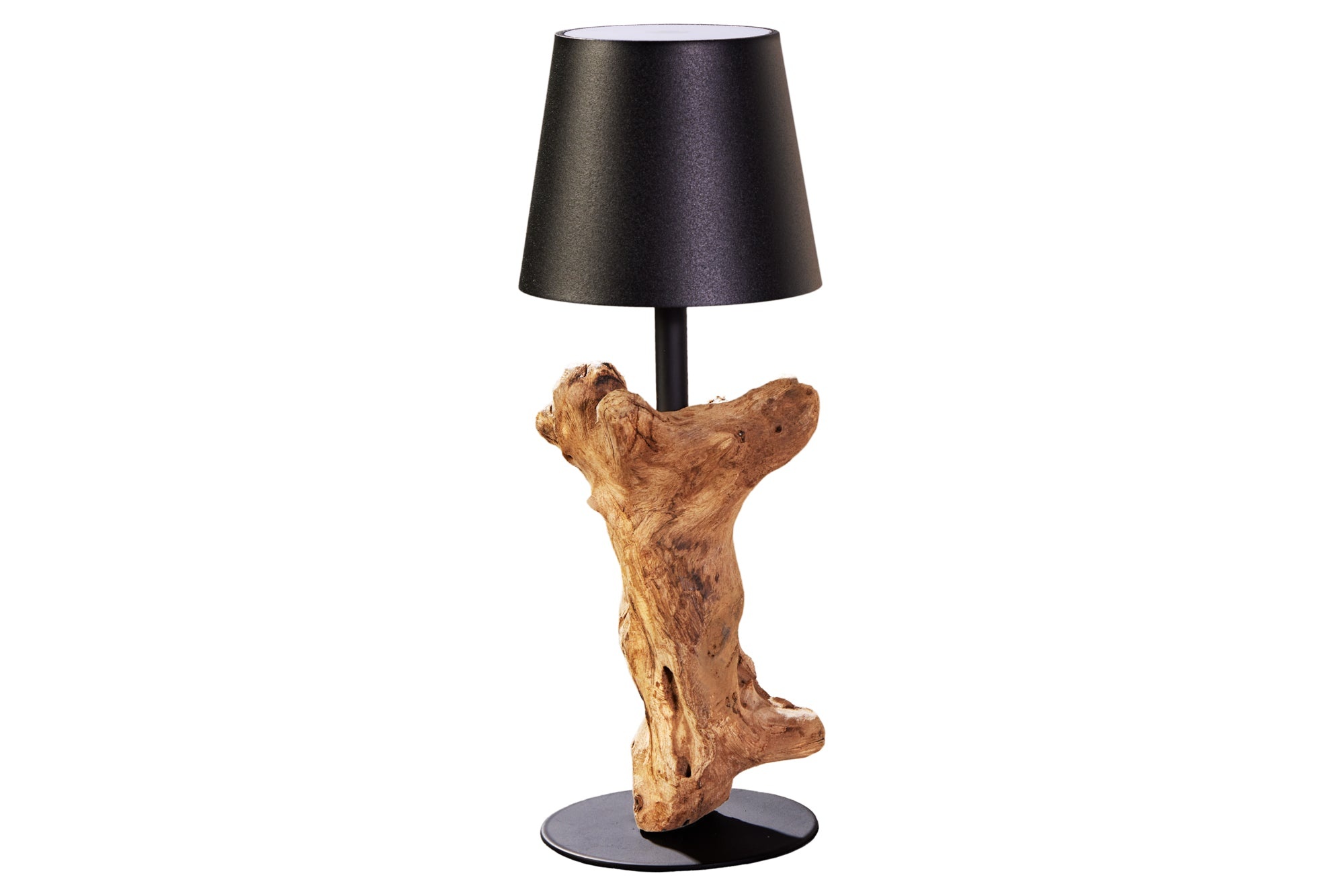 LED-tafellamp op batterijen HYPNOTIC TO GO 30 cm zwart naturel oplaadbaar met touchdimmer snoerloos - 44098