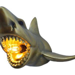 Wandlamp SHARK 40cm handgemaakt goud - 48030