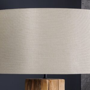 Ronde lampenkap van linnen, 40x22x40 cm, beige, voor tafellamp - 42004-2