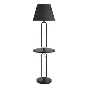 Staande lamp SERVANT 176 cm met stoffen kap en voetstuk - 43759