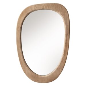 ORGANIC wandspiegel 105 cm ovaal grenenhout naturel beige - 46489
