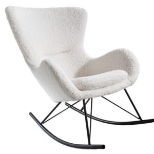 Schommelstoel SCANDINAVIA SWING bouclé wit - 43139