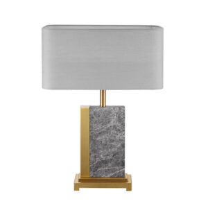 Tafellamp ELEGANCIA 65cm marmer staal goudgrijs - 43732