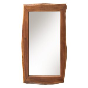 Wandspiegel MAMMUT 160 cm met natuurlijke rand, bruin acaciahout - 46491
