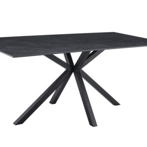 Eettafel GALAXIE 180cm met sterrenframe keramiek grijs - 46897