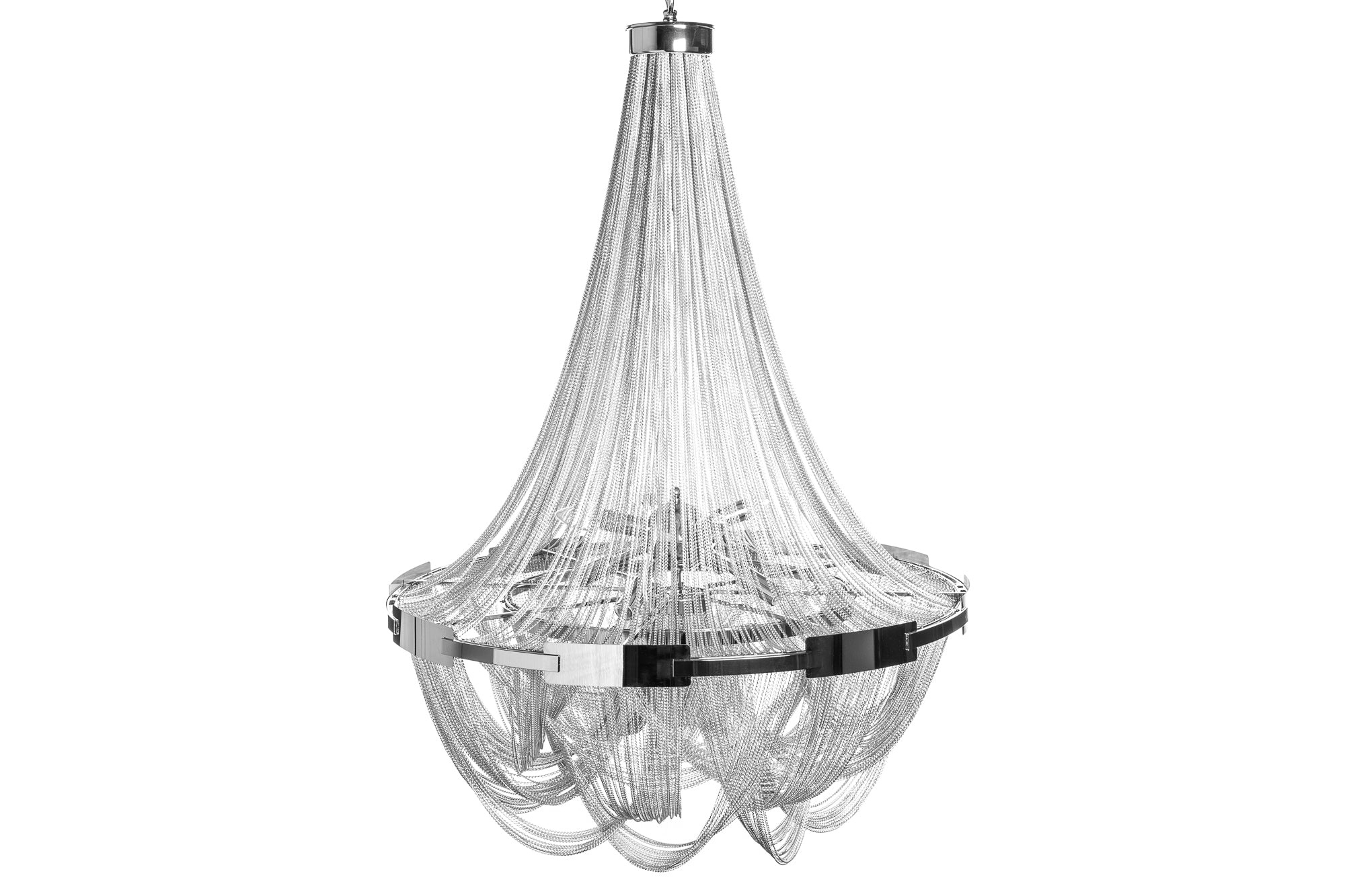 Kroonluchter ROYAL 70 cm aluminium zilver - 39096
