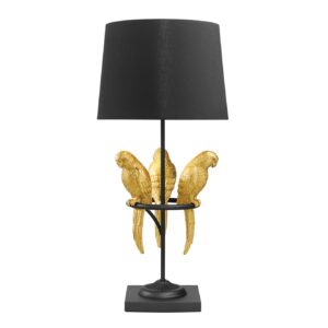 Tafellamp WILDLIFE 75 cm gouden papegaaien polyresin - 44355