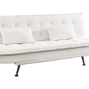 Slaapbank JAZZ 195 cm 3-zits beige corduroy - 47521