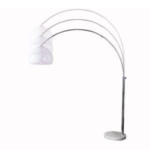 Vloerlamp BIG BOW 175-205cm wit met marmeren voet - 19694