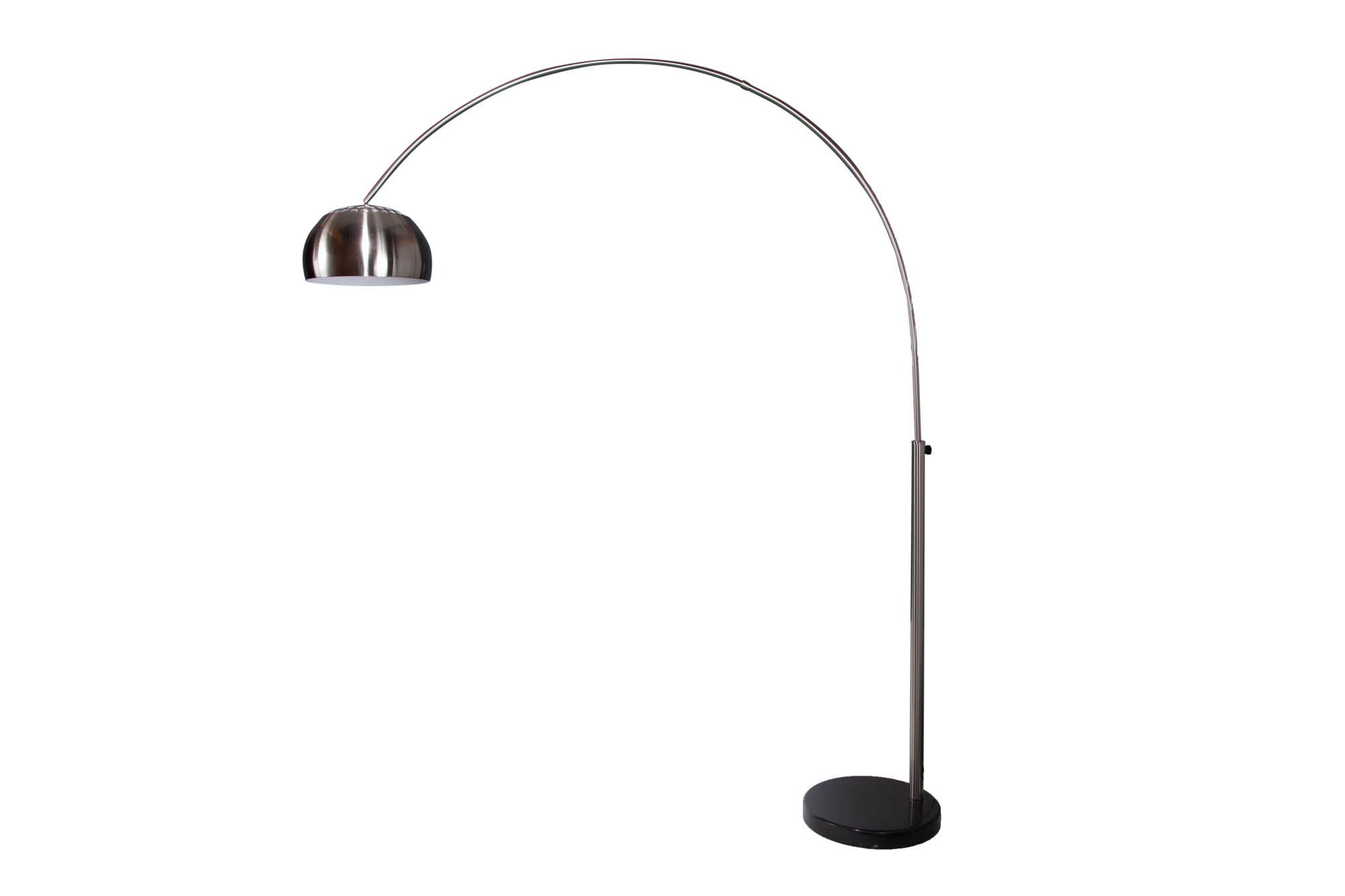 Vloerlamp BIG BOW 170-210cm satijnchroom met marmeren voet - 21068
