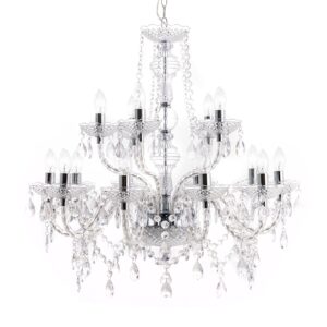 Kroonluchter DIAMONDS 15-armig transparant acryl - 1281